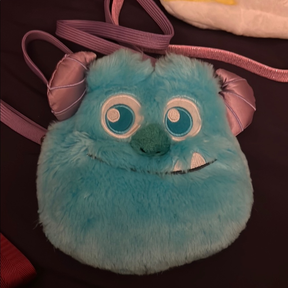 Blue Furry Monster Kids Bag